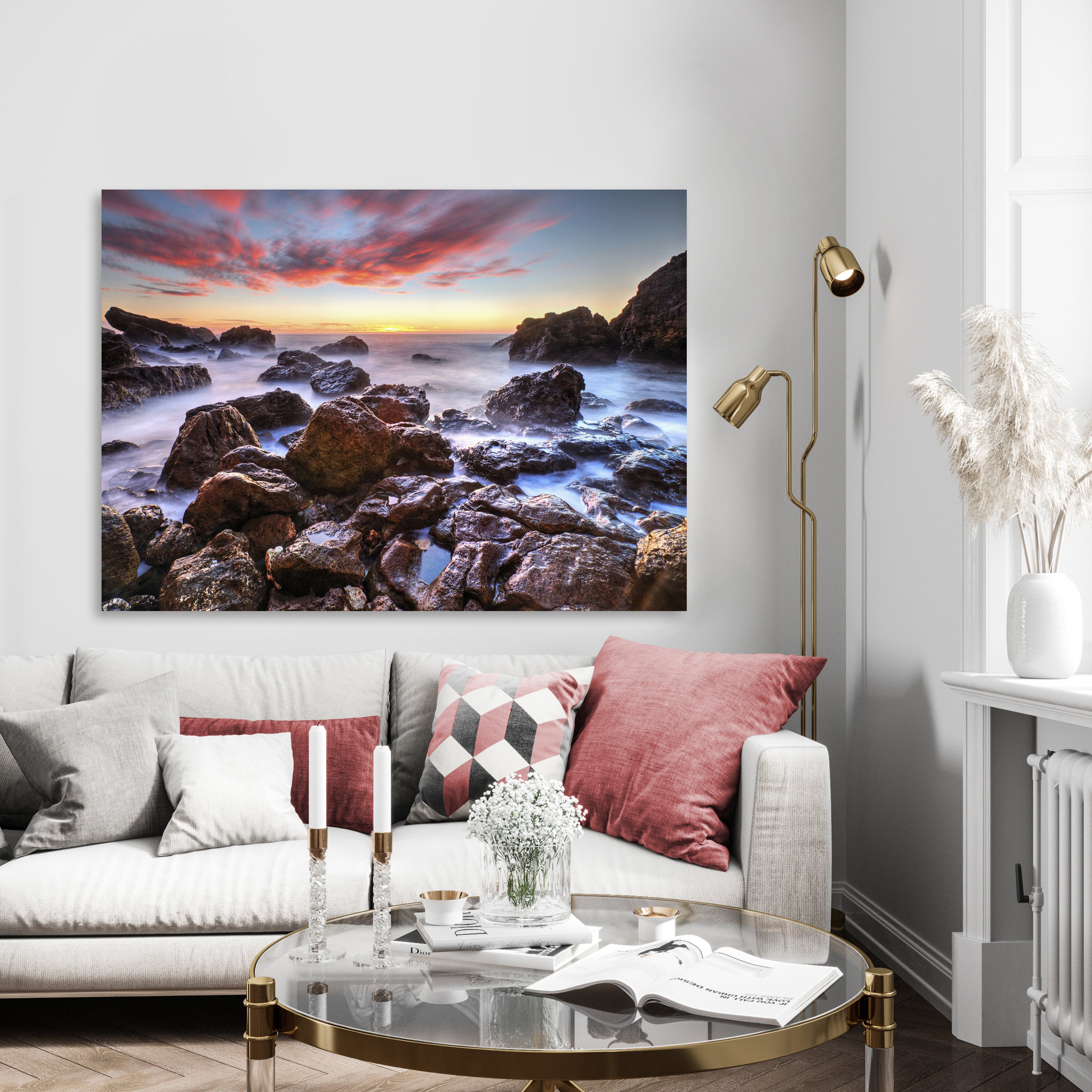 Tavla - Golden Rocks (100x150cm)
