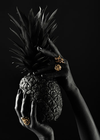 Ljuddämpande tavla - Black Pineapple