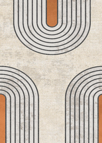 Canvastavla - Orange Geometric (50x70)