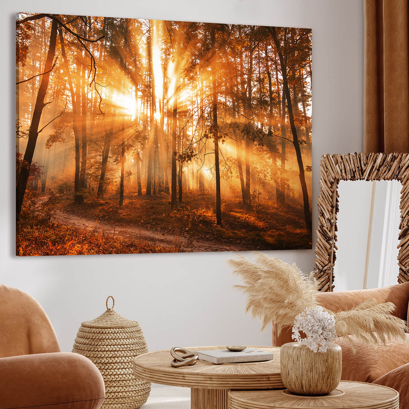 Canvastavla - Sunny Forest (50x70)