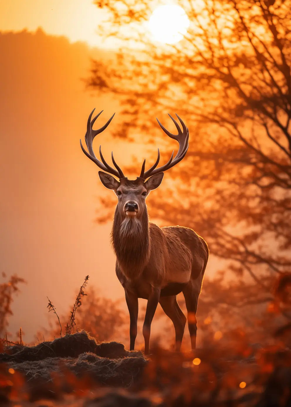 Ljuddämpande tavla - Stag of Firelight