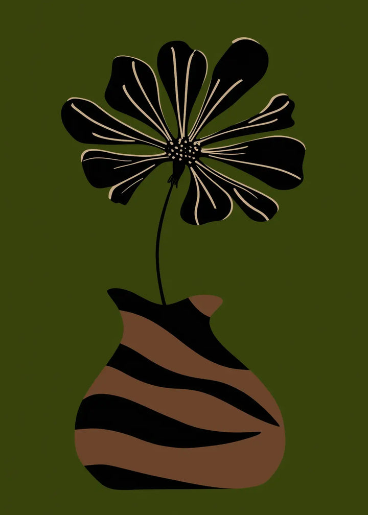 Ljuddämpande tavla - Midnight Bloom Vessel