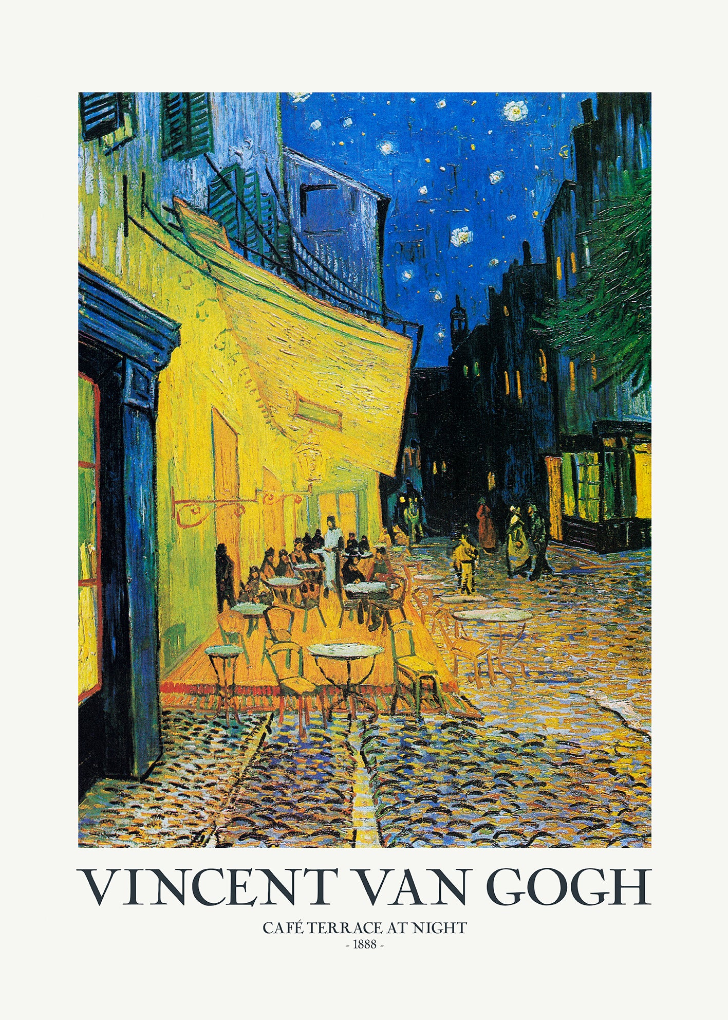 Canvastavla - Café Terrace At Night