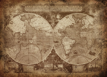 Canvastavla - The world map