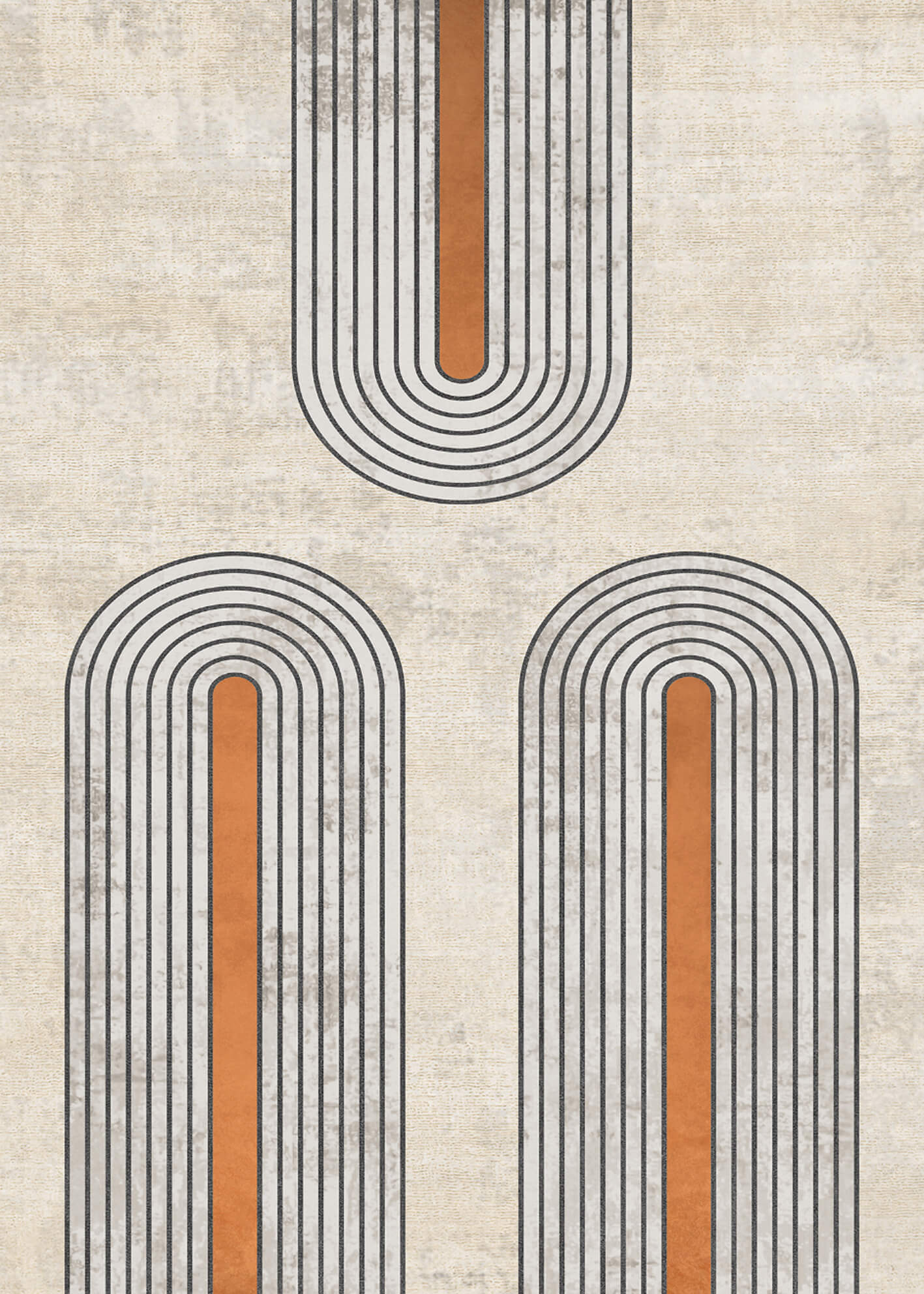 Canvastavla - Orange Geometric
