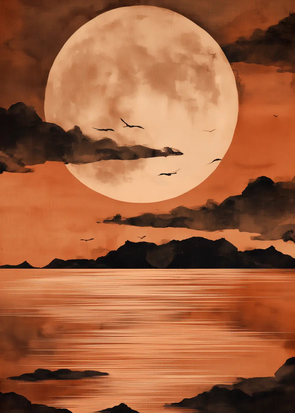 Canvastavla - Lunar Ember