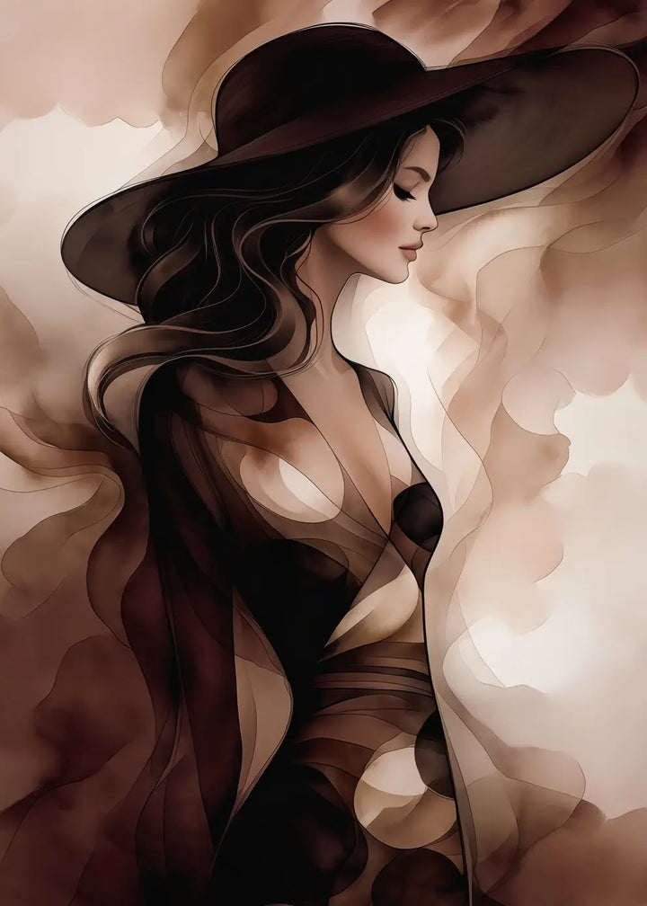 Canvastavla - Woman in Brown