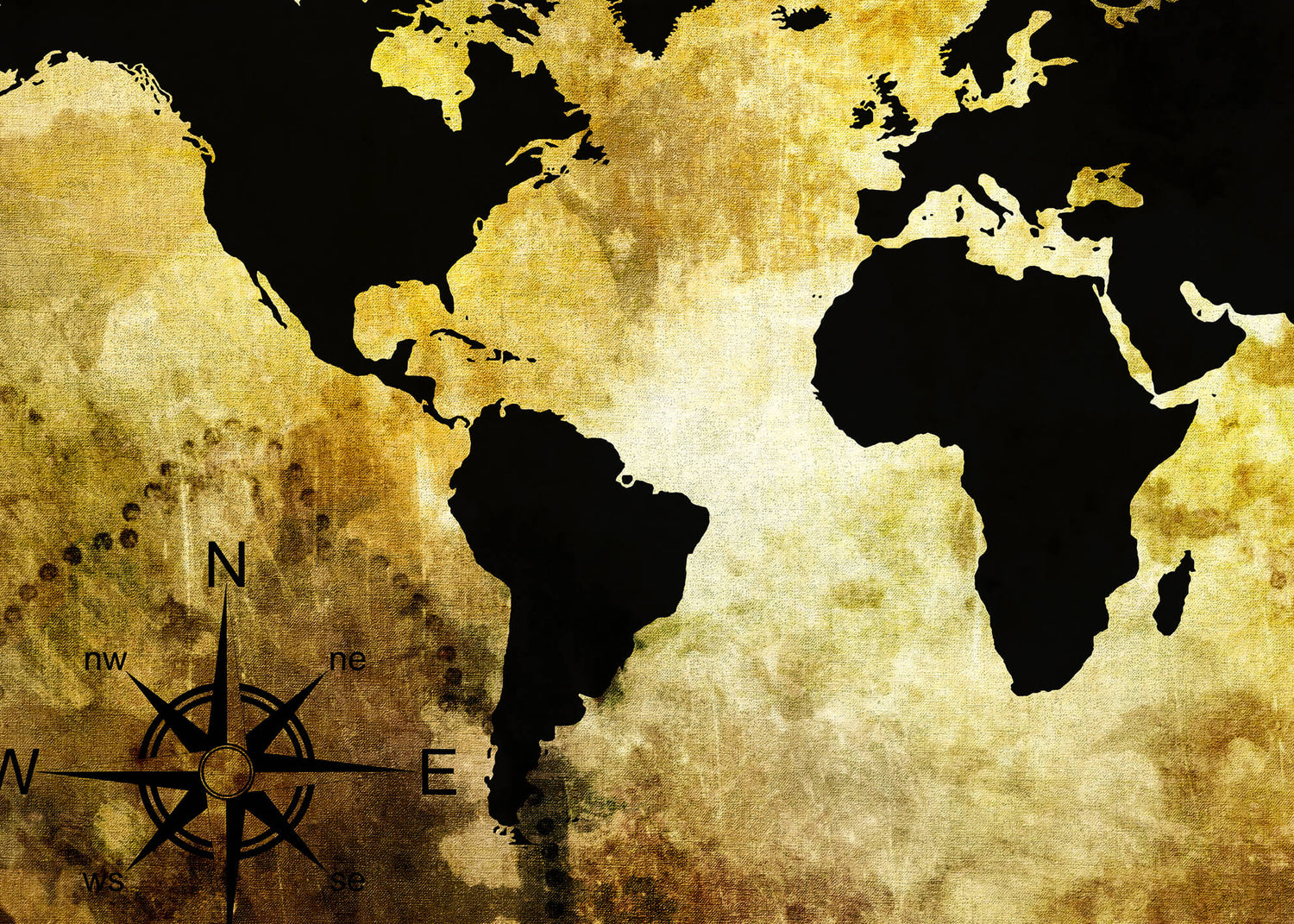Ljuddämpande tavla - The world map - Tavla av världskartan